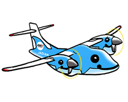 飛行機に乗って